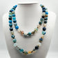 Amazonite Knotted Necklace - Handmade Knotted Necklace with Polished Natural Gemstones (10 mm Beads - 36 inches long)