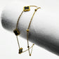 Clover Double-Layered Bracelet – 18K Gold on Titanium with Adjustable Chain and Clasp