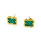 Pink Clover Earrings - 18K Gold on Titanium (Butterfly Clasp)