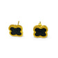 Red Clover Earrings - 18K Gold on Titanium (Butterfly Clasp)